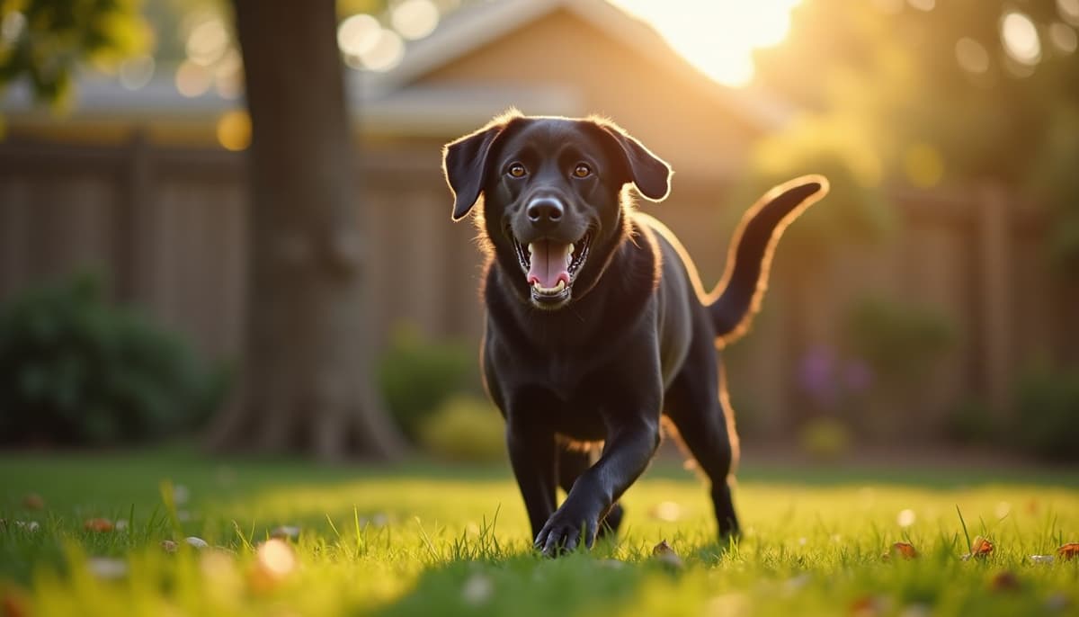 A dog on a walk — Dog Hip Dysplasia Treatment Cost in Peoria, IL