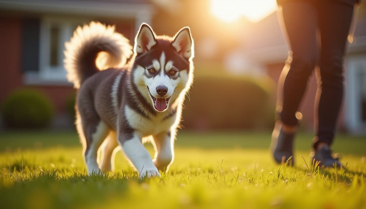 A dog on a walk — Dog Hip Dysplasia Treatment Cost in Pittsburgh, PA