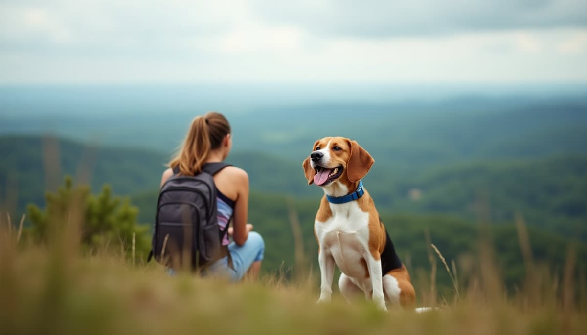 A dog on a walk — Dog Hip Dysplasia Treatment Cost in Raleigh NC