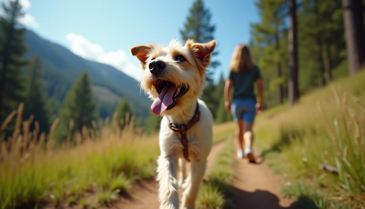 A dog on a walk — Dog Hip Dysplasia Treatment Cost in Riverside, CA 2026