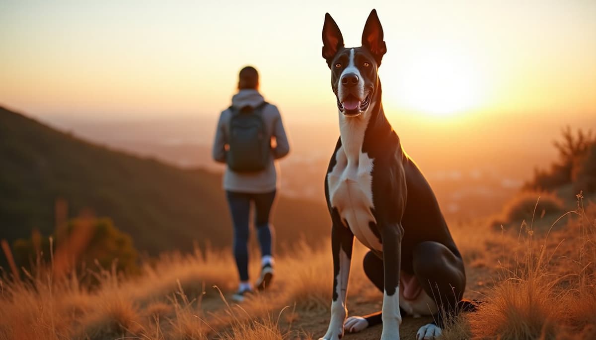 A dog on a walk — Dog Hip Dysplasia Treatment Cost in San Diego, CA