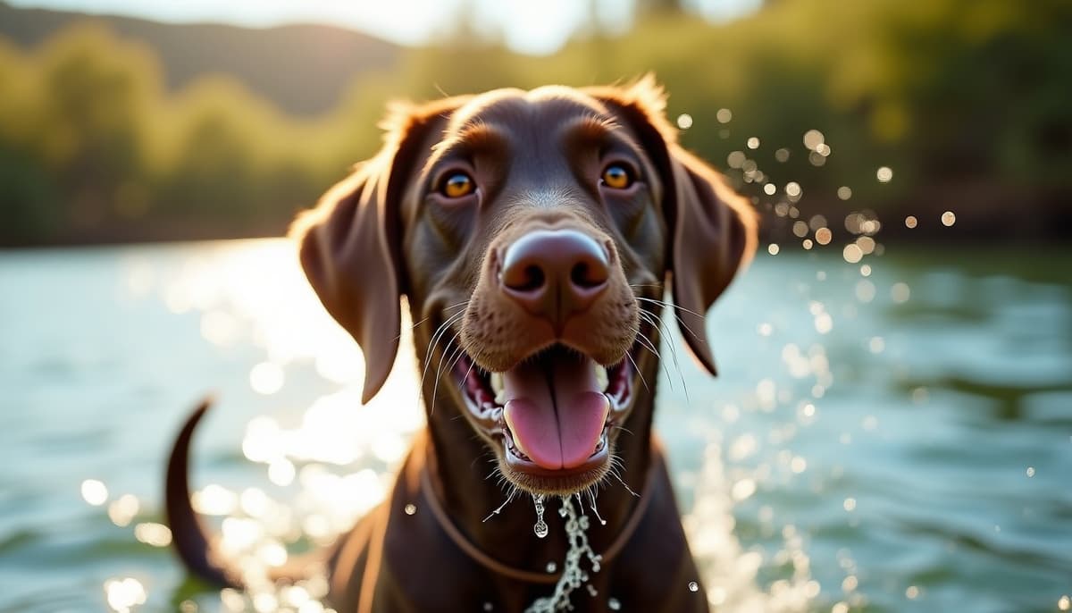 A dog on a walk — Dog Hip Dysplasia Treatment Cost in Santa Clarita CA