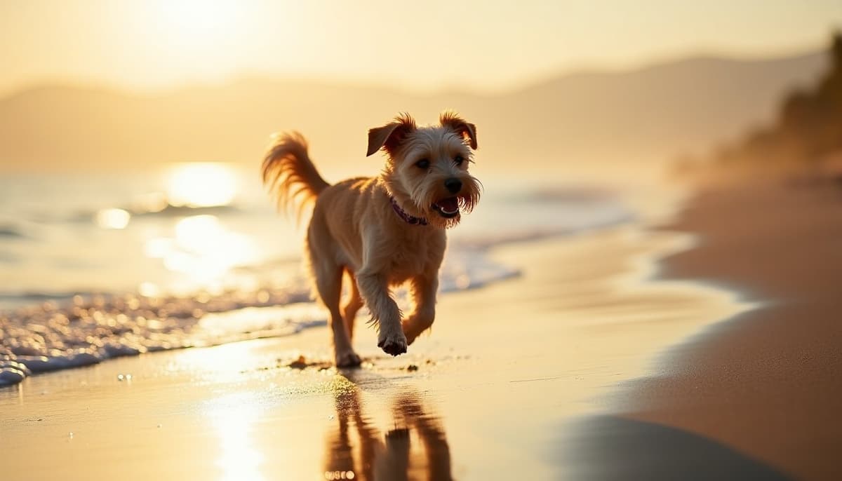 A dog on a walk — Dog Hip Dysplasia Treatment Cost in Topeka, KS