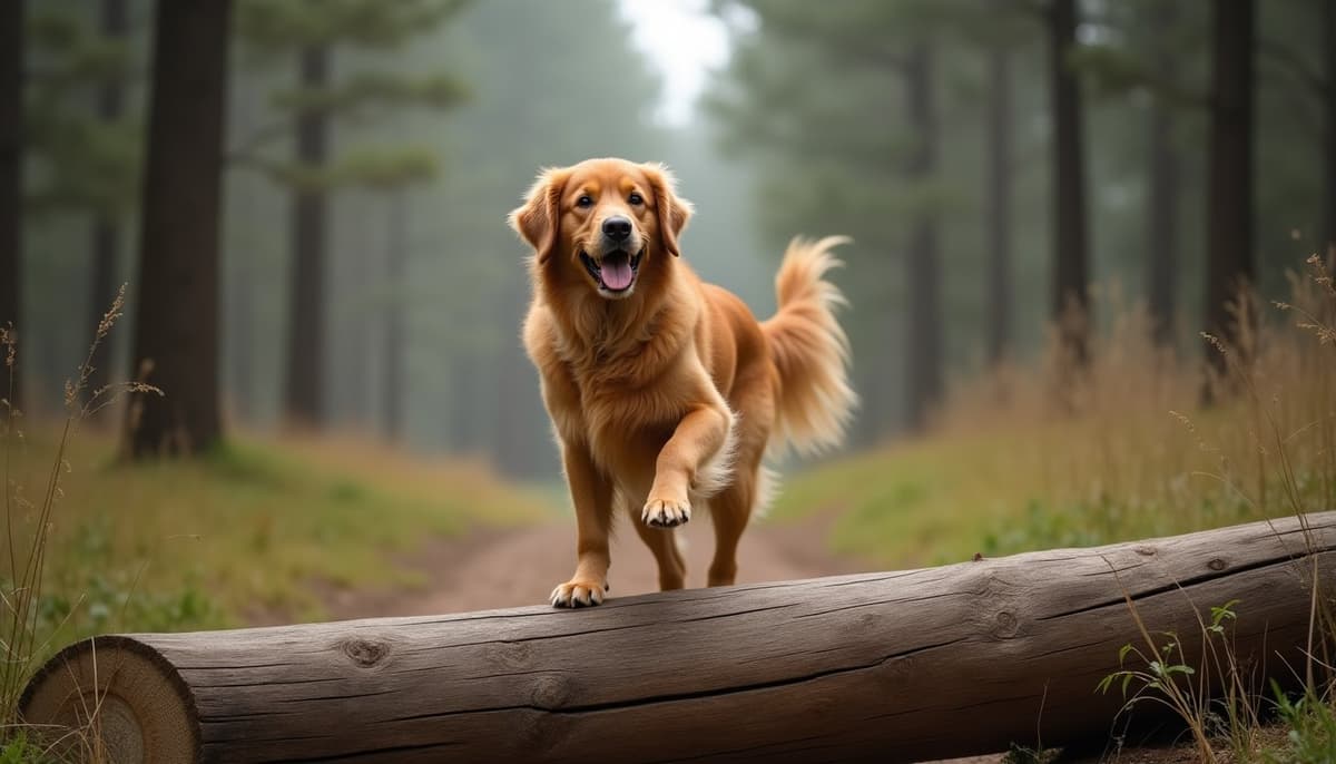 A dog on a walk — Dog Hip Dysplasia Treatment Cost in West Covina, CA