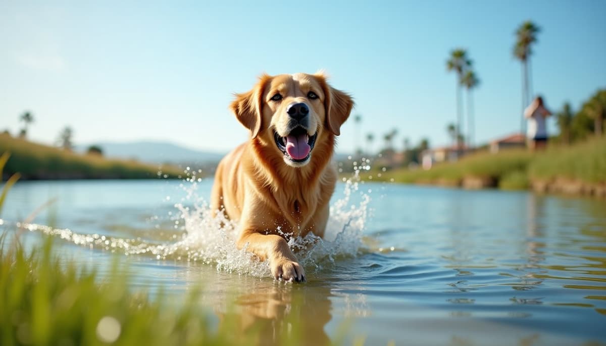 A dog on a walk — Dog Hydrotherapy in Carlsbad, CA: Costs and Providers
