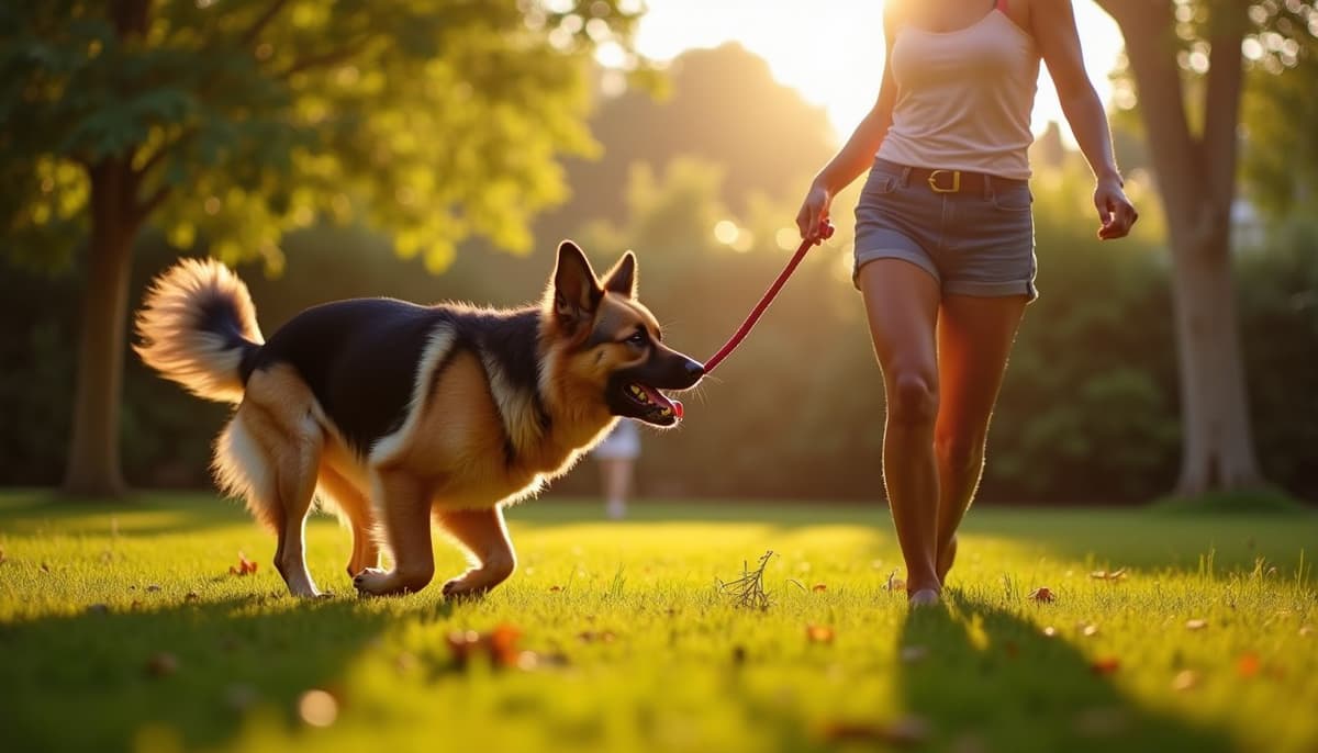 A dog on a walk — Dog Hydrotherapy in Frisco, NC