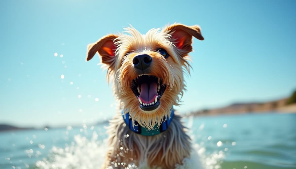 A dog on a walk — Dog Hydrotherapy in Hayward, CA
