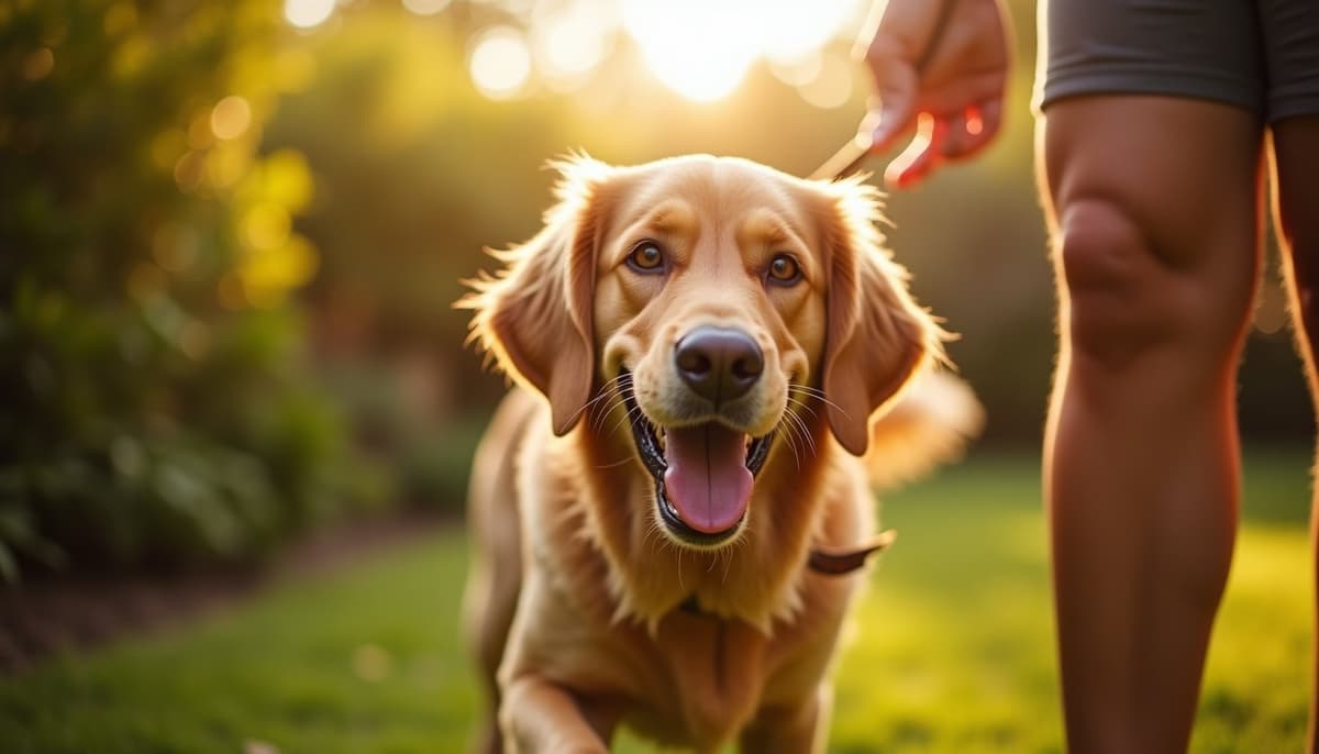 A dog on a walk — Where Can I Find Dog Hydrotherapy in Mesa, AZ