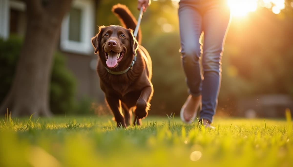 A dog on a walk — Dog Hydrotherapy in Salinas, CA