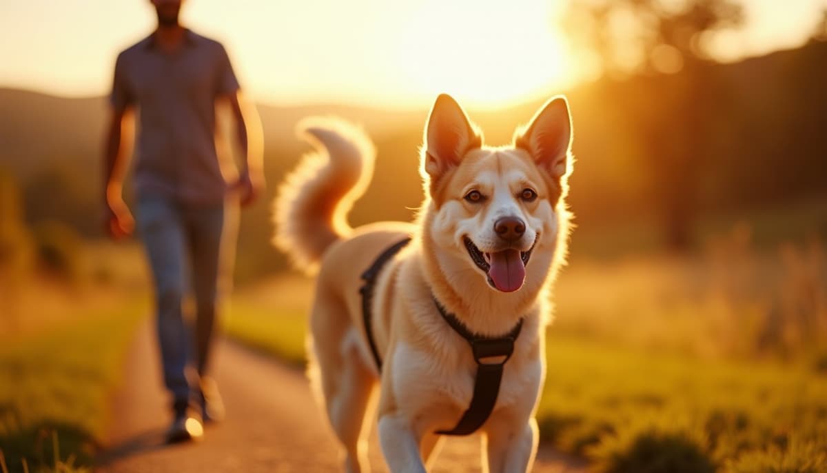 A dog on a walk — Dog Joint Care New York