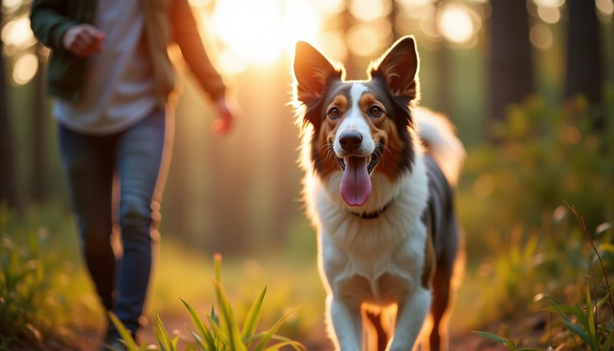 A dog on a walk — Dog Joint Care Texas