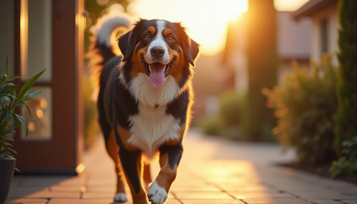 A dog on a walk — Dog Joint Pain in Bakersfield, CA