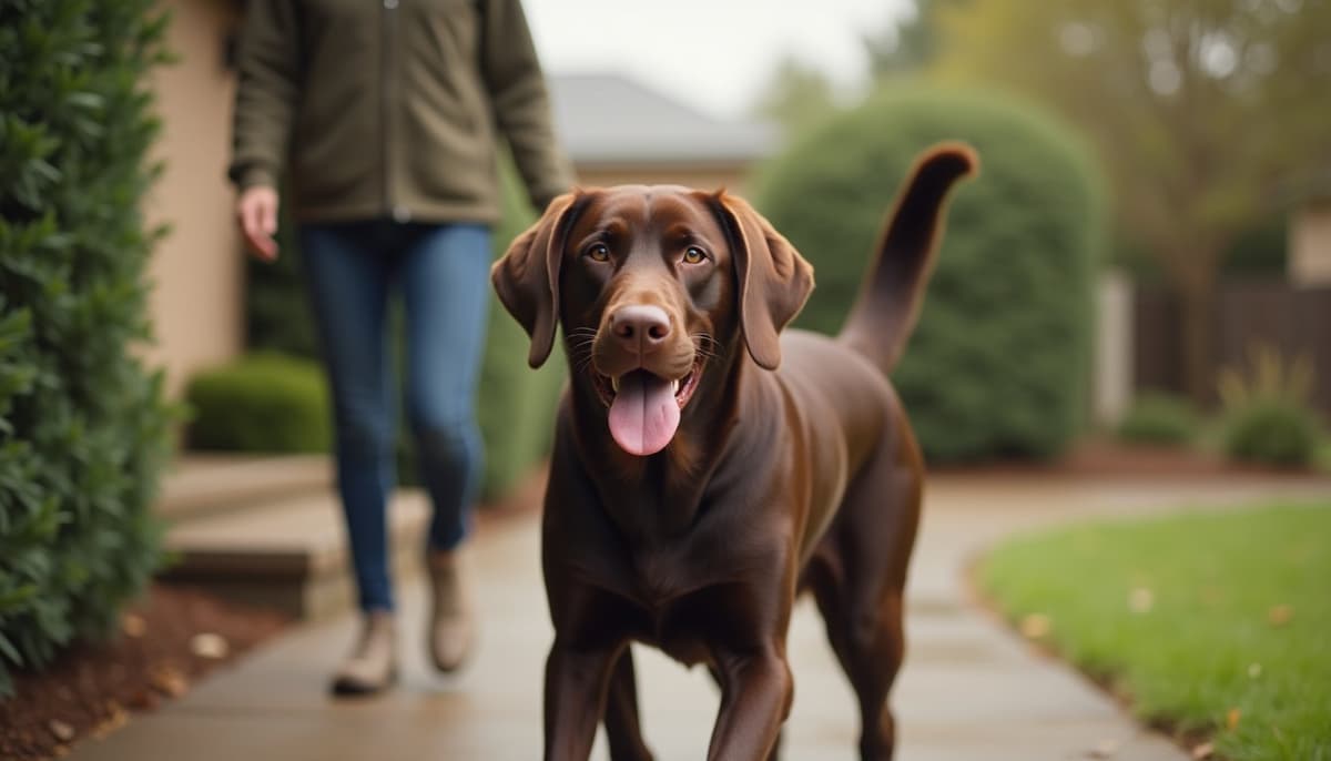 A dog on a walk — Dog Joint Pain in Carrollton, GA