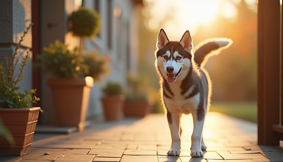 A dog on a walk — Dog Joint Pain Elgin IL