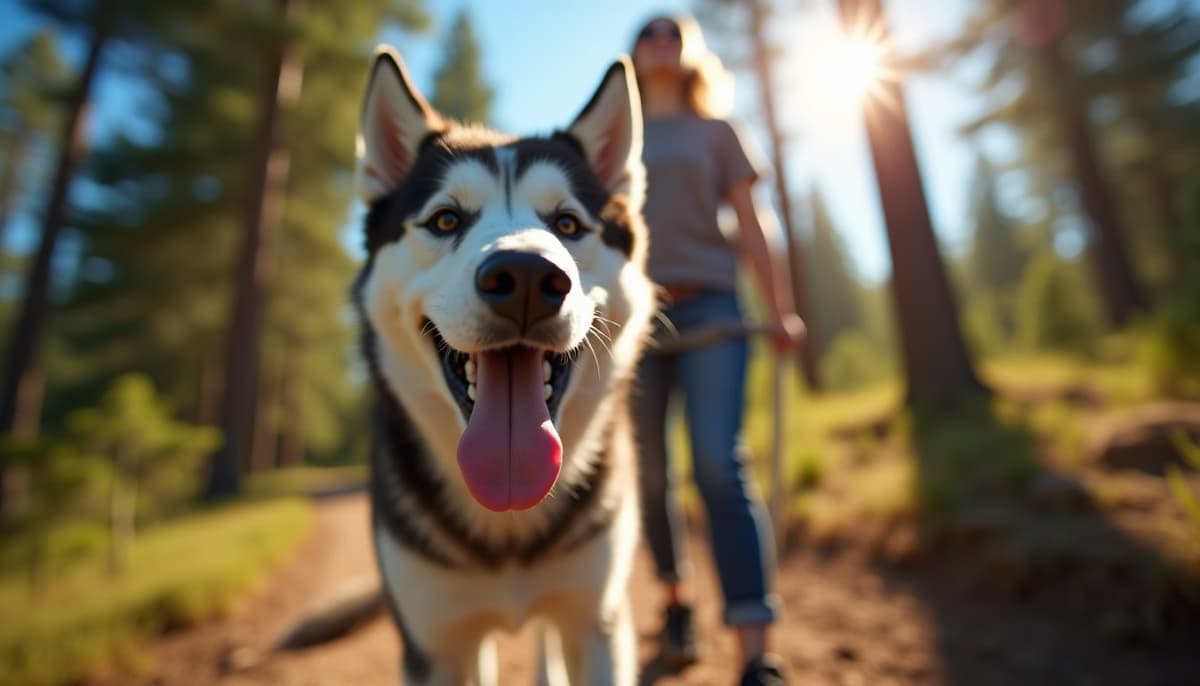 A dog on a walk — Dog Joint Pain in Eugene, OR