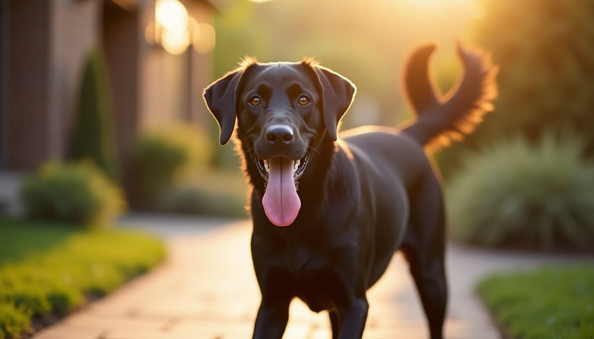 A dog on a walk — Dog Joint Pain in Evansville, IN