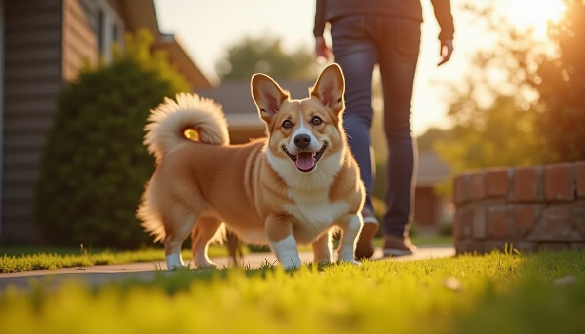 A dog on a walk — Dog Joint Pain Help in Fort Worth, TX
