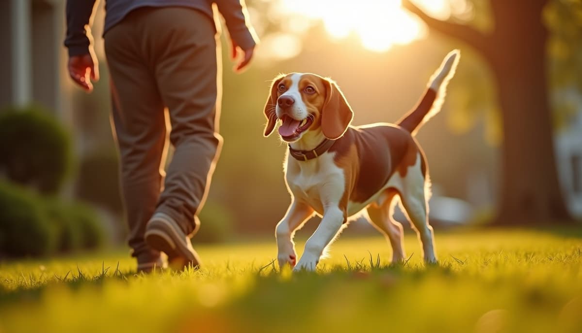 A dog on a walk — Dog Joint Pain in Indianapolis, IN