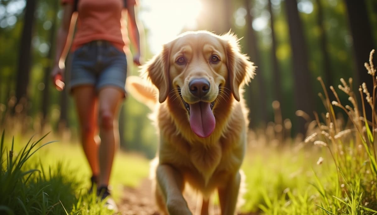 A dog on a walk — Dog Joint Pain in Knoxville, TN