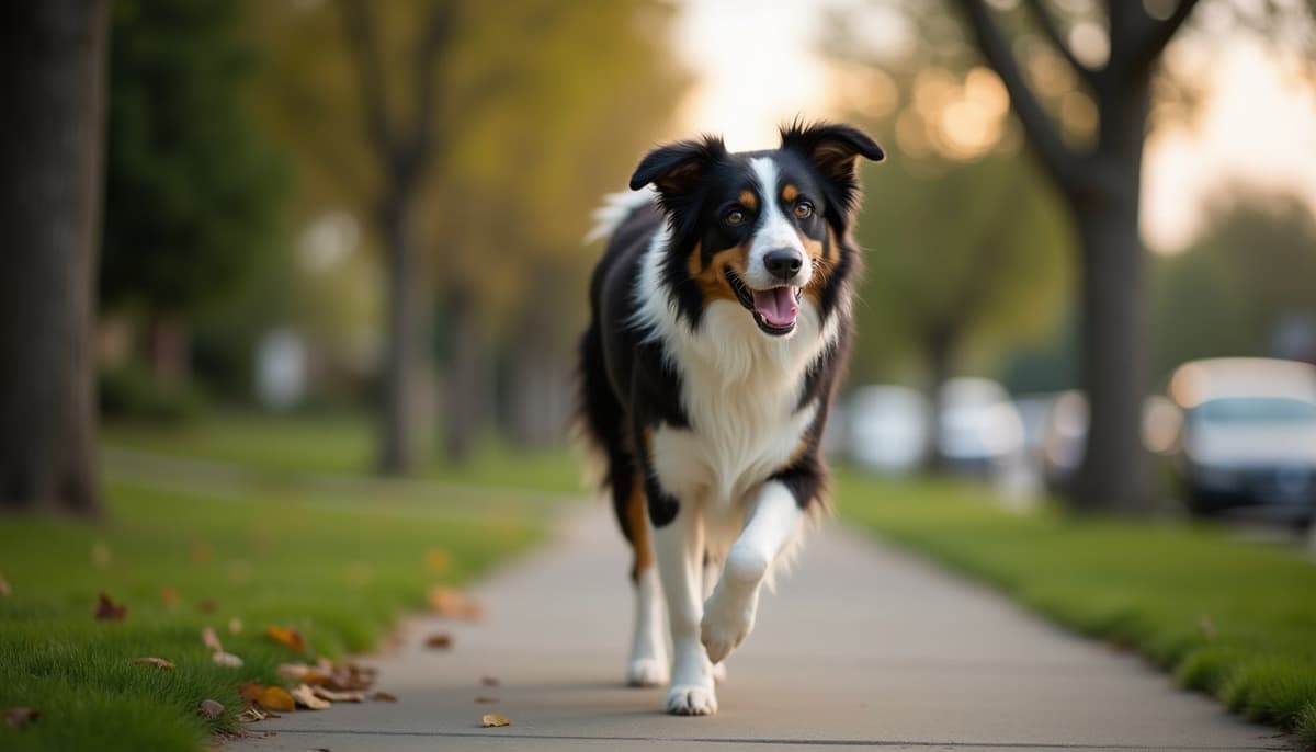 A dog on a walk — Dog Joint Pain in Roseville, CA