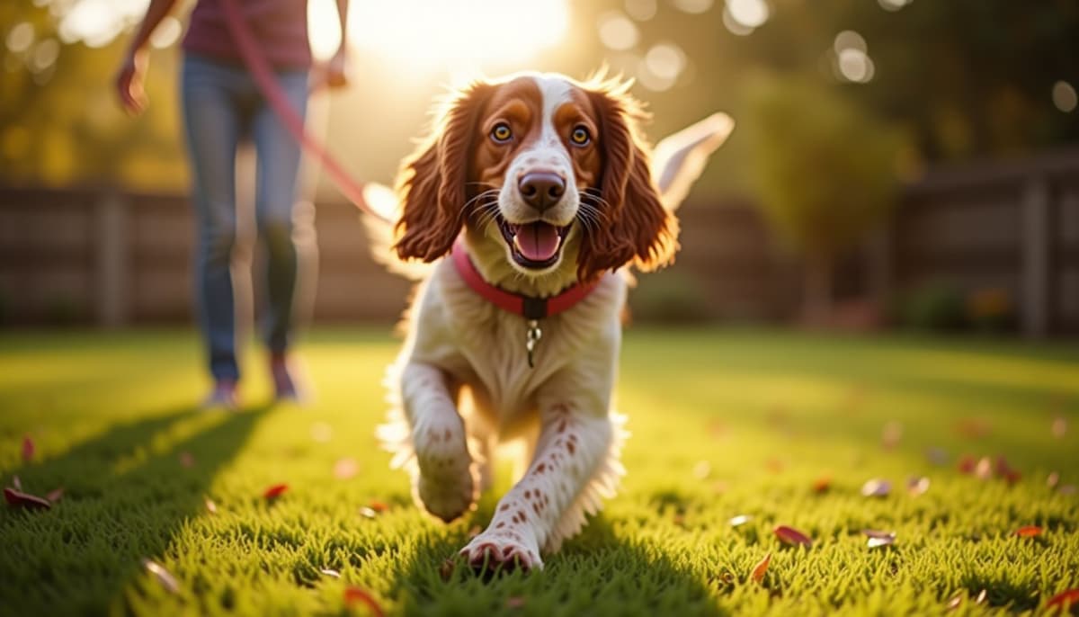 A dog on a walk — Dog Joint Pain in Springfield, IL
