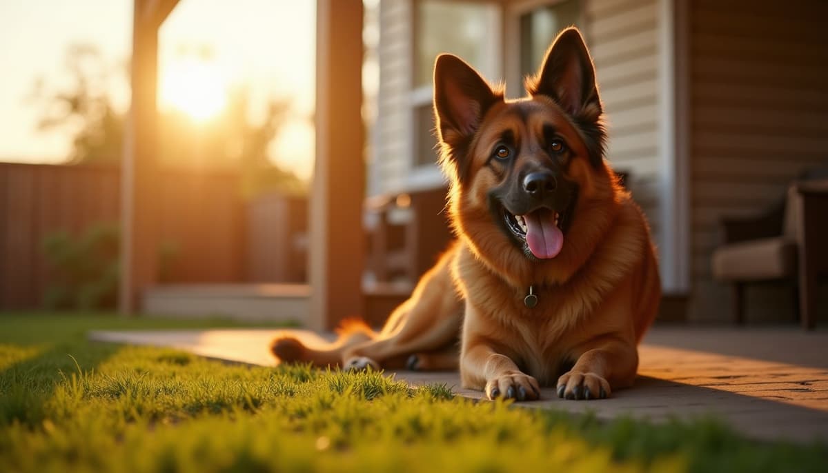 A dog on a walk — Dog Knee Brace Fitting in Bakersfield, CA