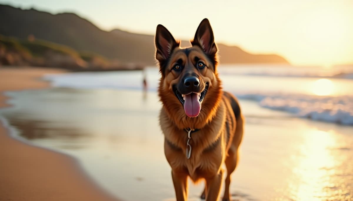 A dog on a walk — Dog Knee Brace Fitting in Carlsbad, CA