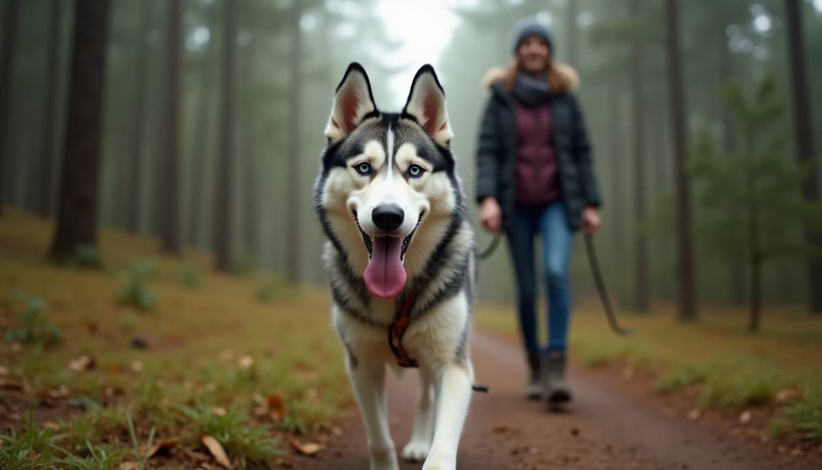 A dog on a walk — Dog Knee Brace Fitting in Charlotte, NC