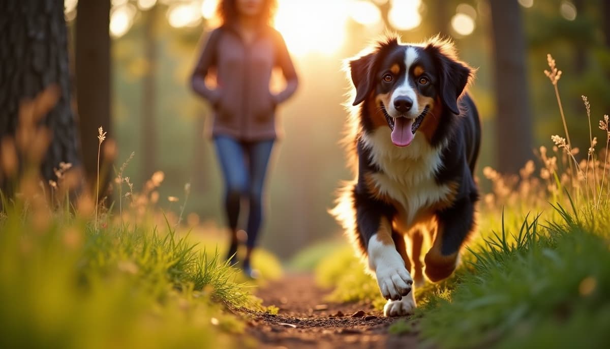 A dog on a walk — Dog Knee Brace Fitting in Chicago, IL