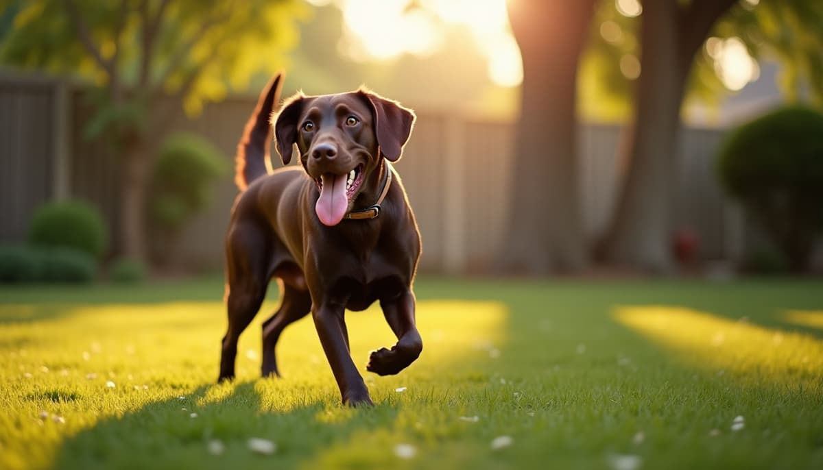A dog on a walk — Dog Knee Brace Fitting in Dallas TX