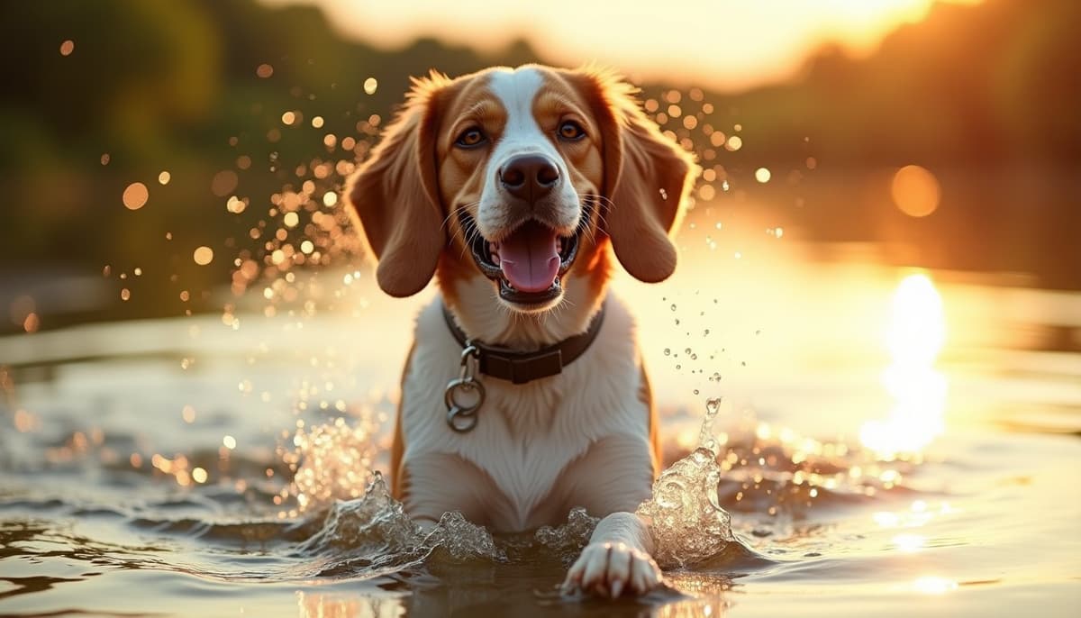 A dog on a walk — Dog Knee Brace Fitting in Denton, TX