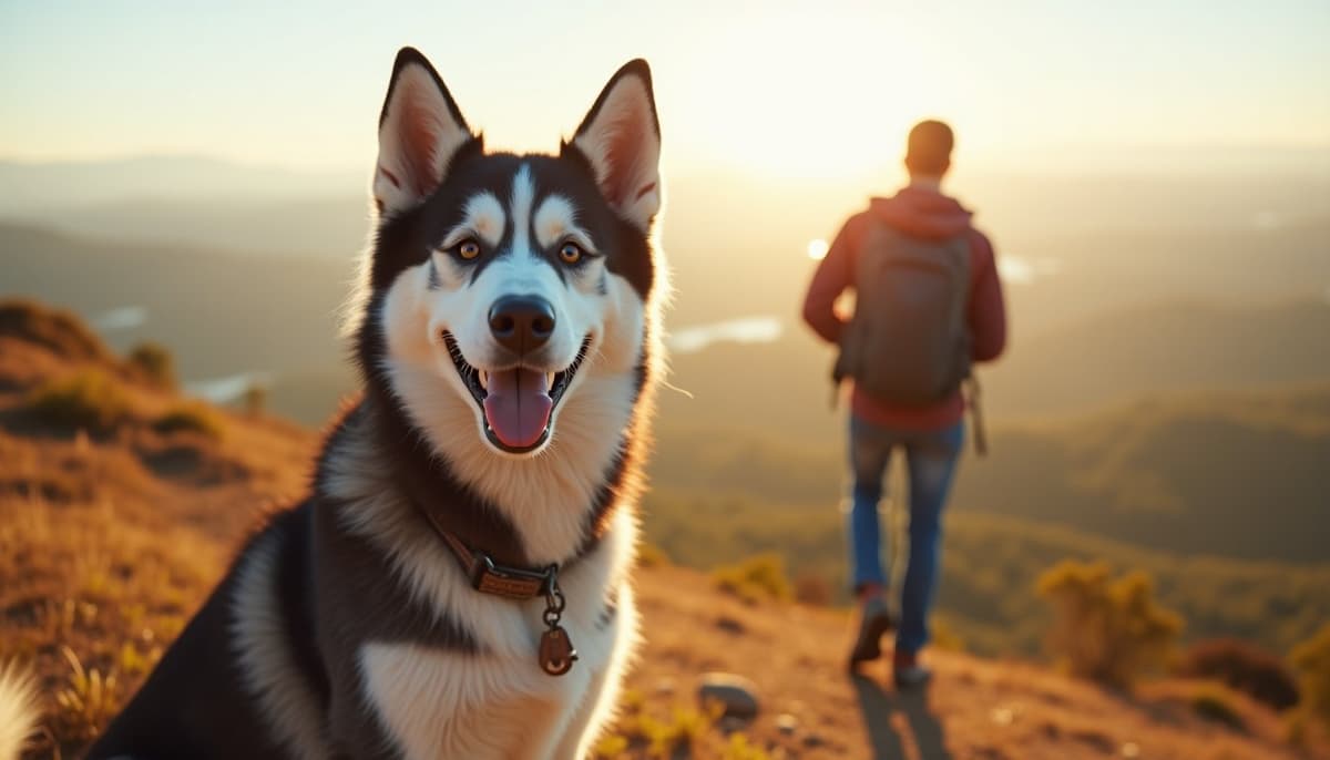 A dog on a walk — Dog Knee Brace Fitting in Detroit, MI