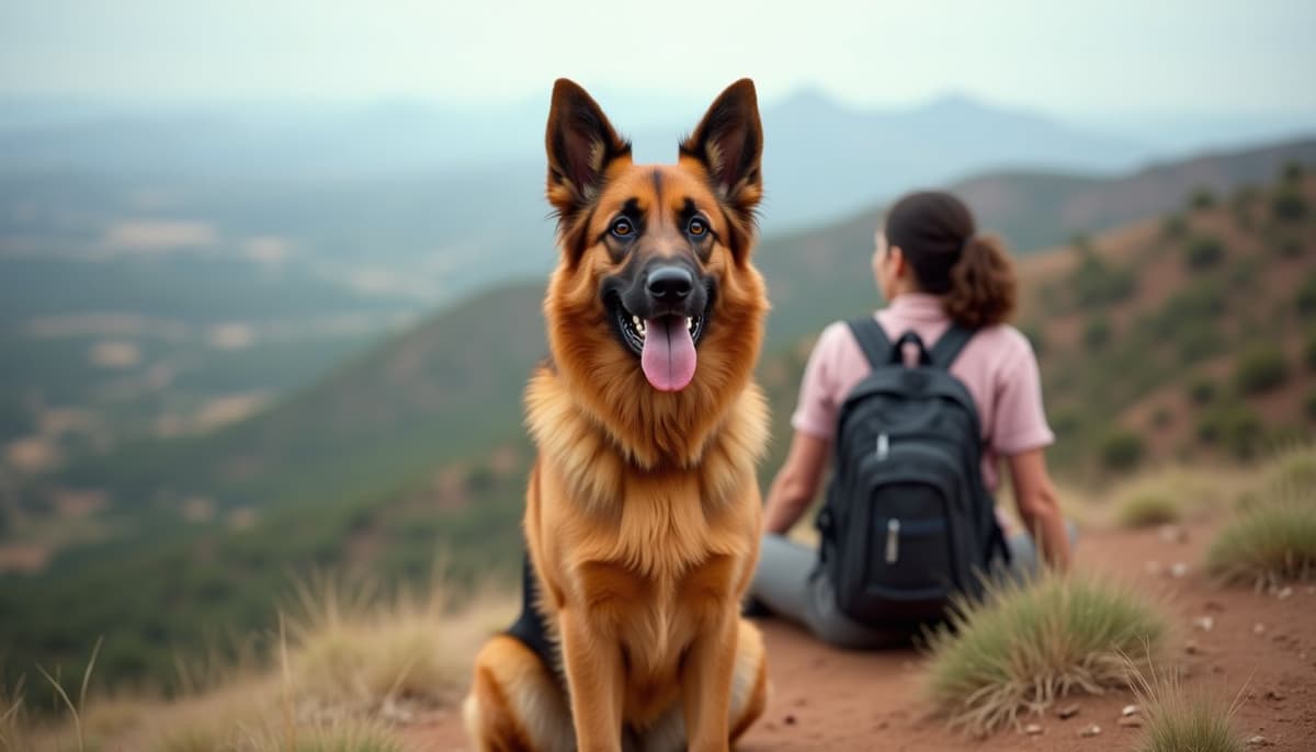 A dog on a walk — Dog Knee Brace Fitting in El Paso, TX