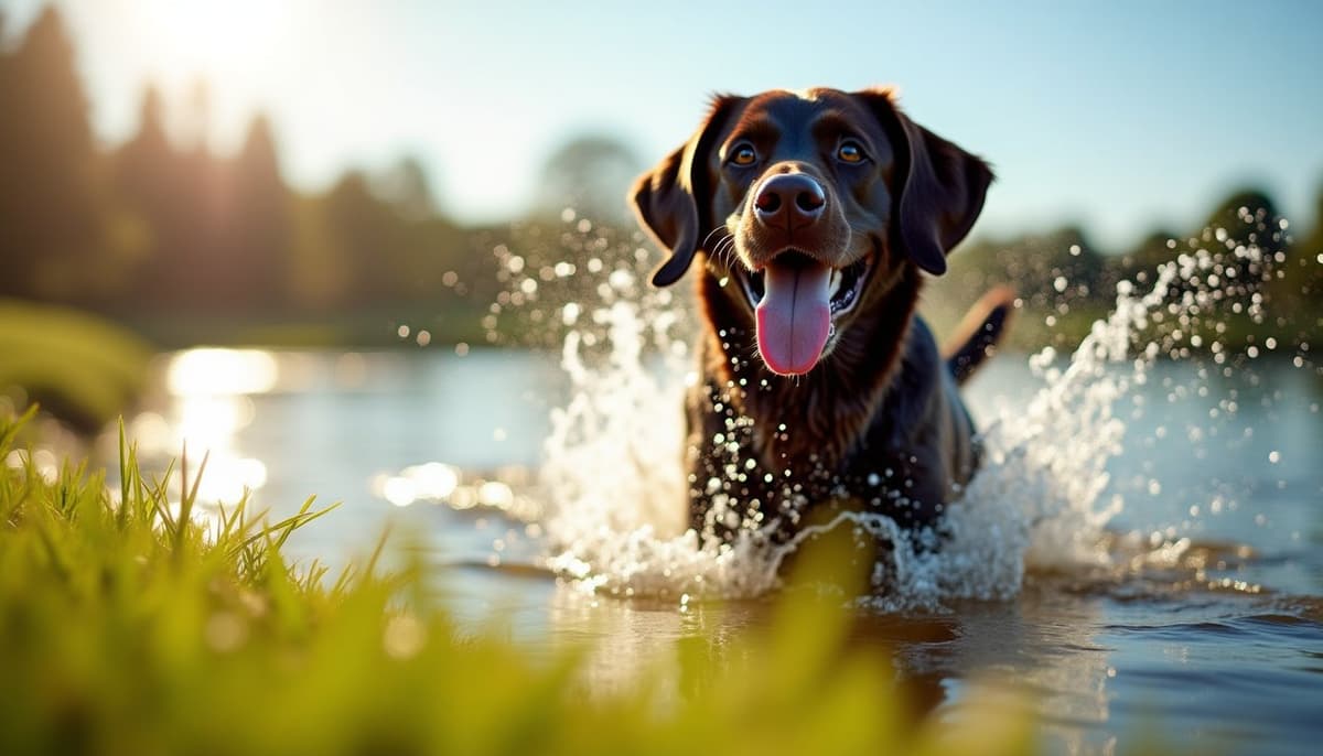 A dog on a walk — Dog Knee Brace Fitting in Eugene, OR