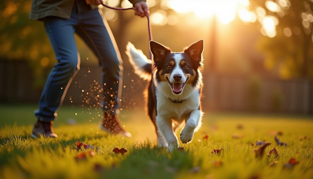 A dog on a walk — Dog Knee Brace Fitting in Fargo, ND: Costs and Options