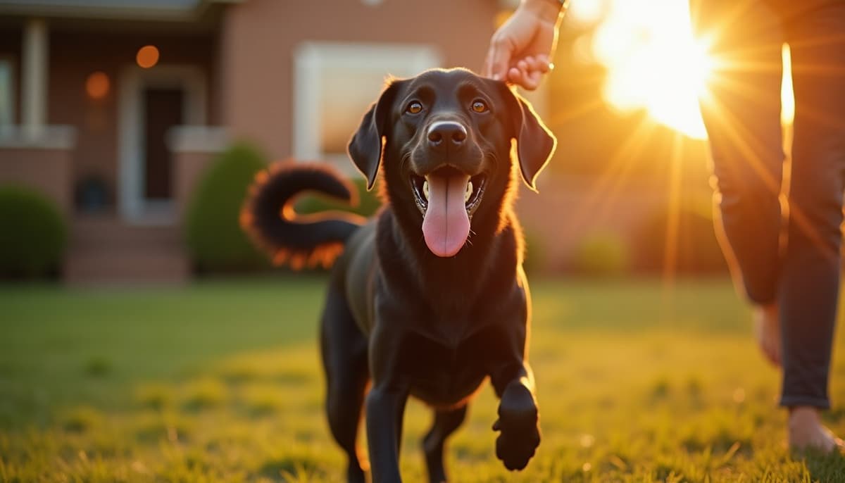 A dog on a walk — Dog Knee Brace Fitting in Fayetteville, AR