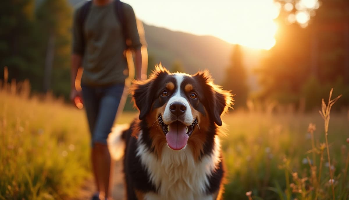 A dog on a walk — Dog Knee Brace Fitting Fontana CA