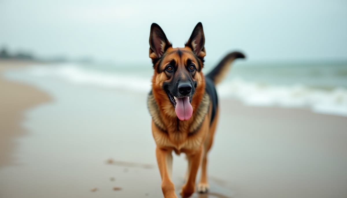 A dog on a walk — Dog Knee Brace Fitting in Houston TX
