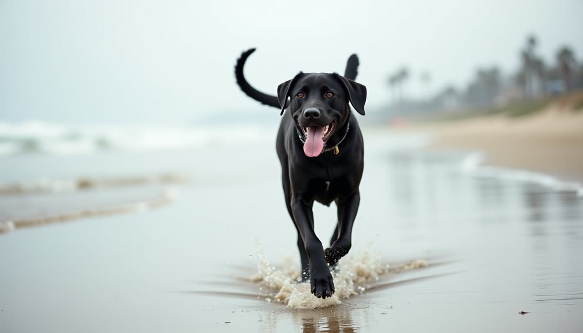 A dog on a walk — Dog Knee Brace Fitting in Huntington Beach, CA