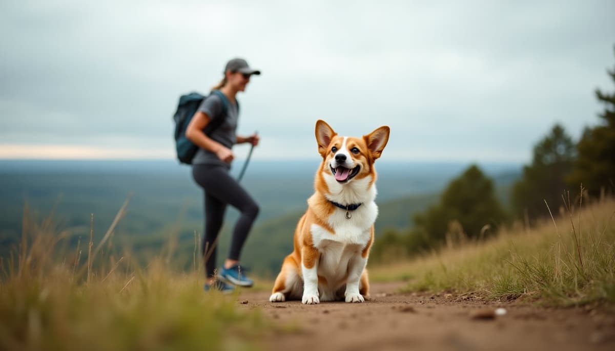 A dog on a walk — Dog Knee Brace Fitting in Irving TX