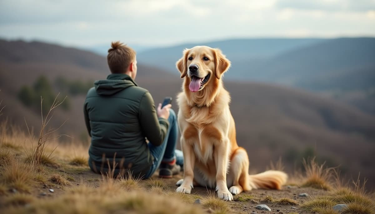 A dog on a walk — Dog Knee Brace Fitting in New York, NY
