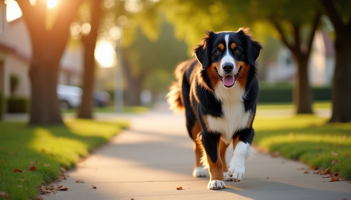 A dog on a walk — Dog Knee Brace Fitting in Oxnard, CA