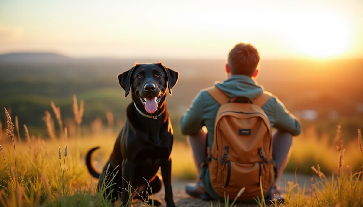 A dog on a walk — Dog Knee Brace Fitting in Pembroke Pines, FL