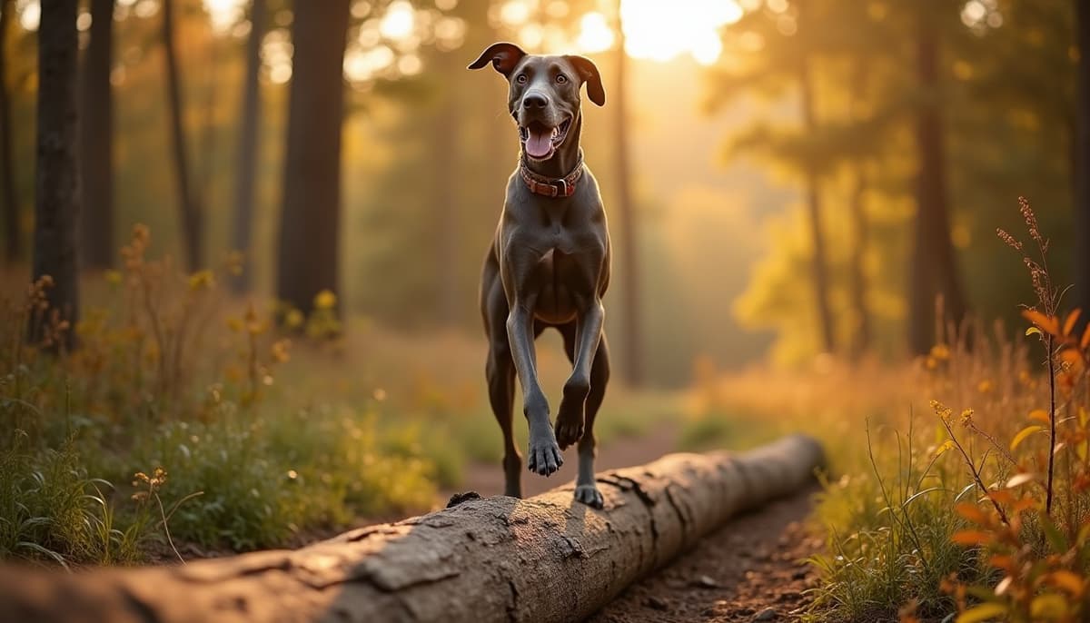 A dog on a walk — Dog Knee Brace Fitting in Pomona, CA