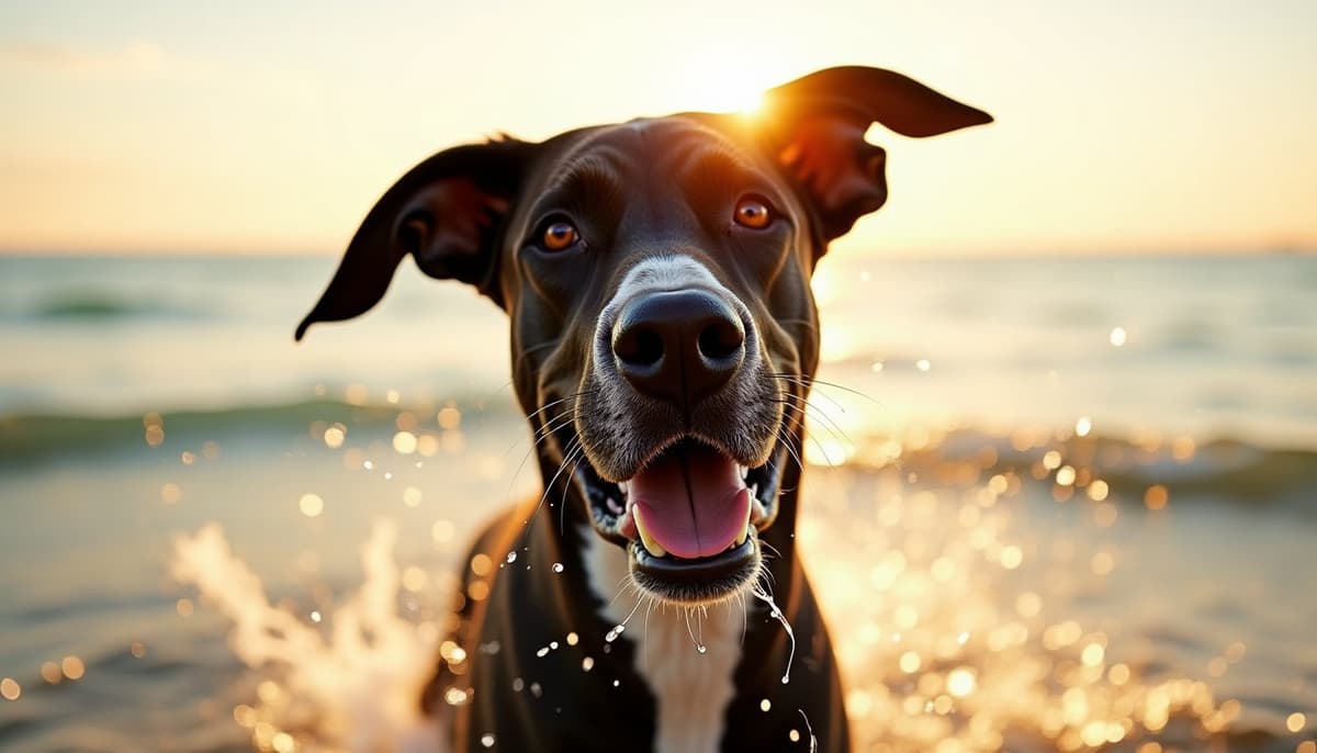 A dog on a walk — Dog Knee Brace Fitting in Pompano Beach, FL