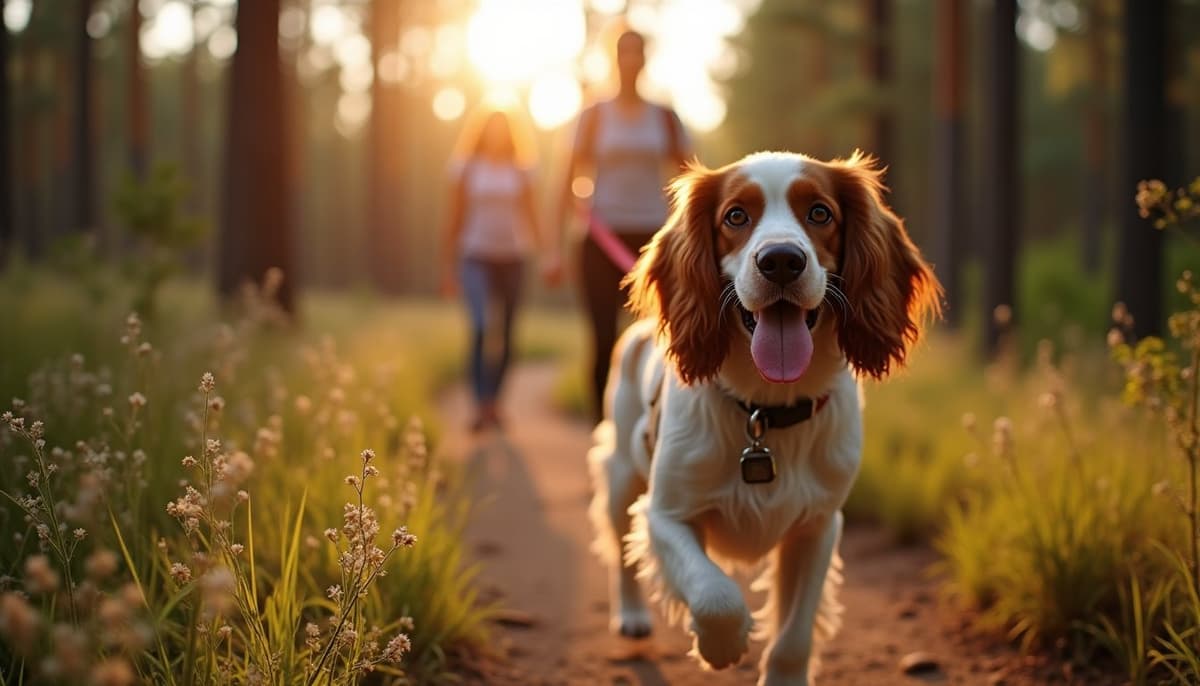A dog on a walk — Dog Knee Brace Fitting in Pueblo, CO