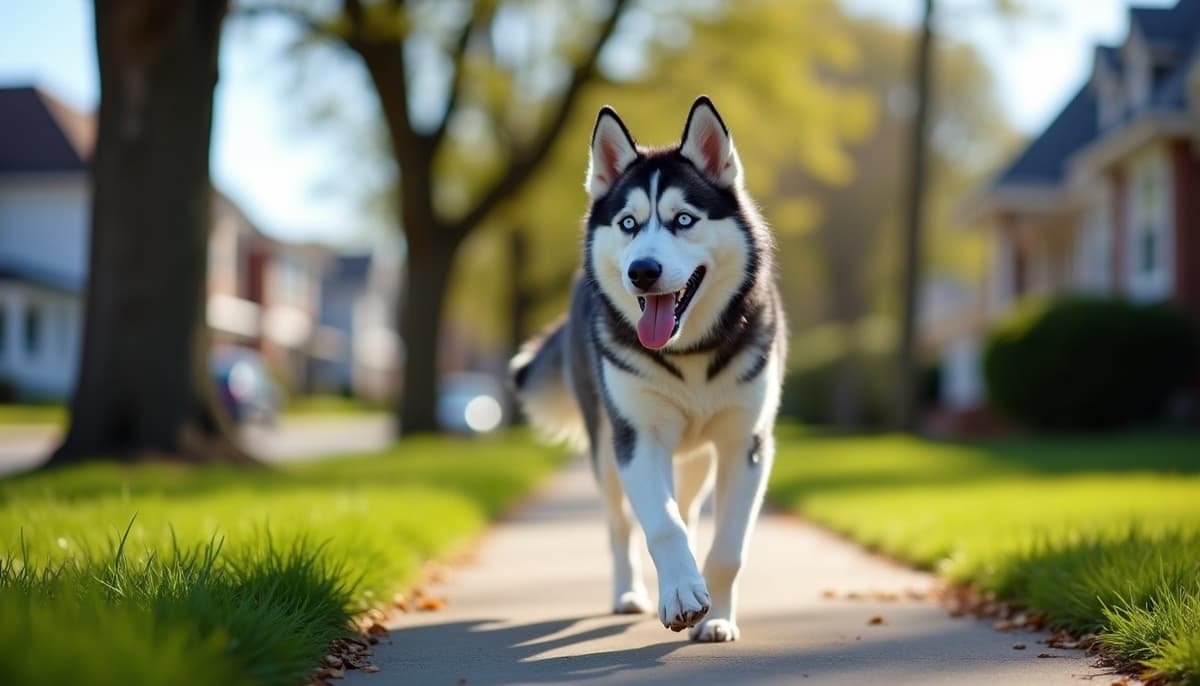 A dog on a walk — Dog Knee Brace Fitting in Saint Louis, MO