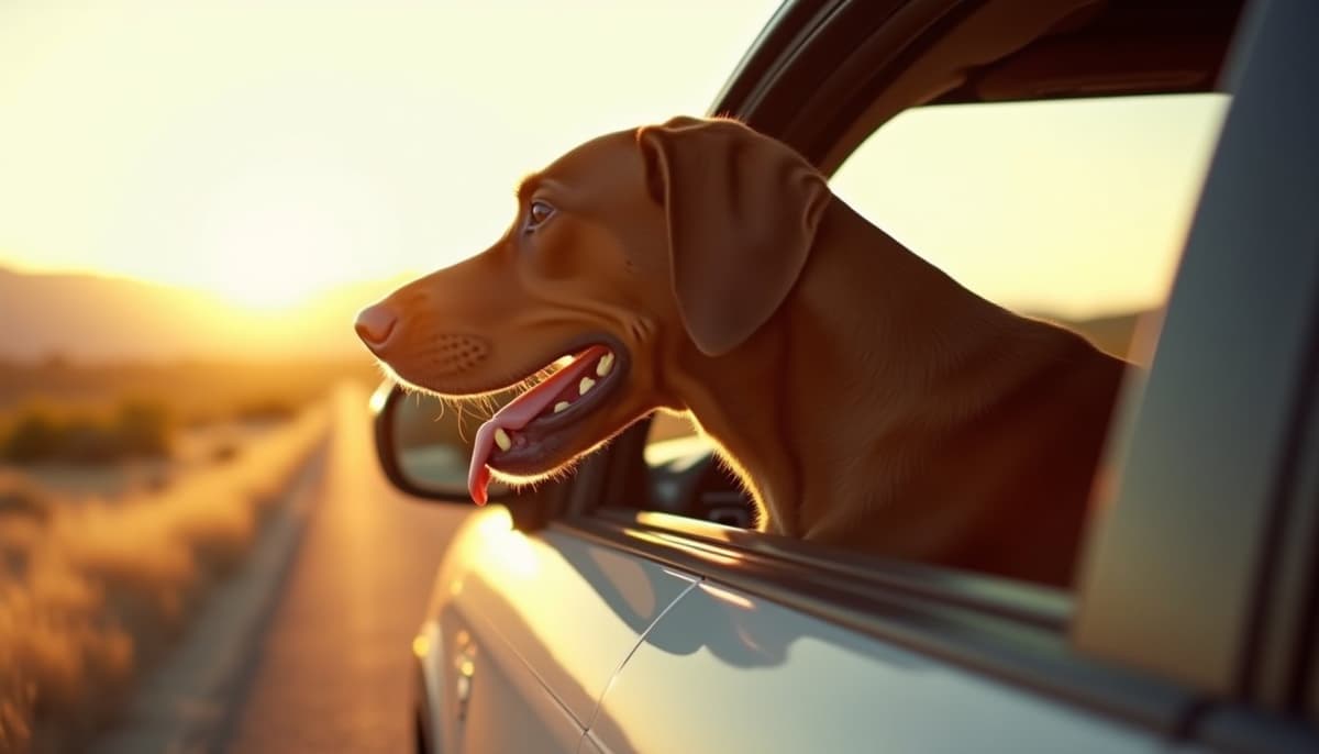 A dog on a walk — Dog Knee Brace Fitting in San Bernardino, CA
