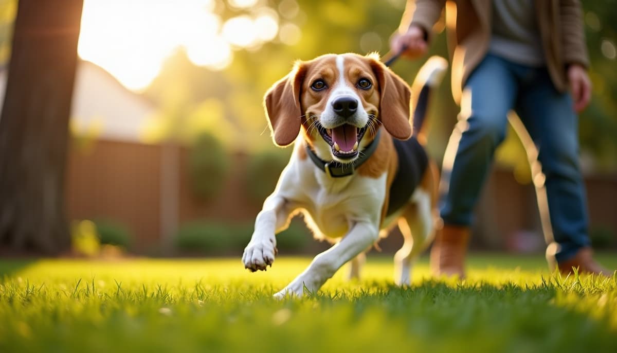 A dog on a walk — Dog Knee Brace Fitting in Santa Clara, CA