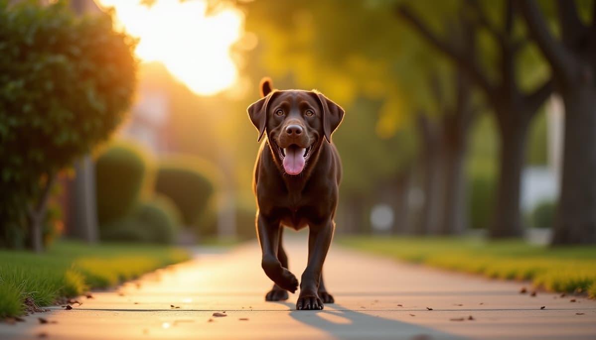 A dog on a walk — Dog Knee Brace Fitting in Surprise, AZ